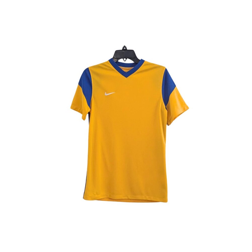 Nike Men’s Dri-FIT Athletic Top Yellow Blue Slim Fit Size S NWT - Picture 2 of 5